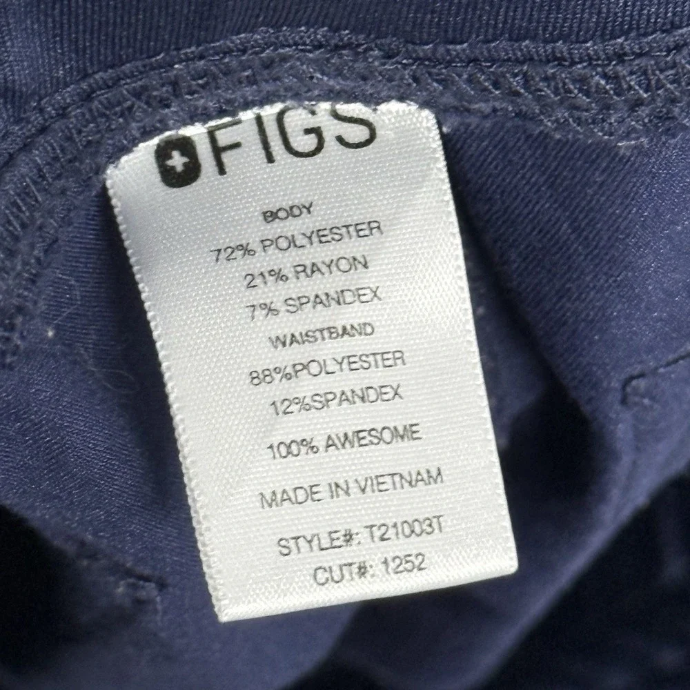 FIGS Technical Collection Navy Scrub Pants Men's Small Tall Stretch Jogger